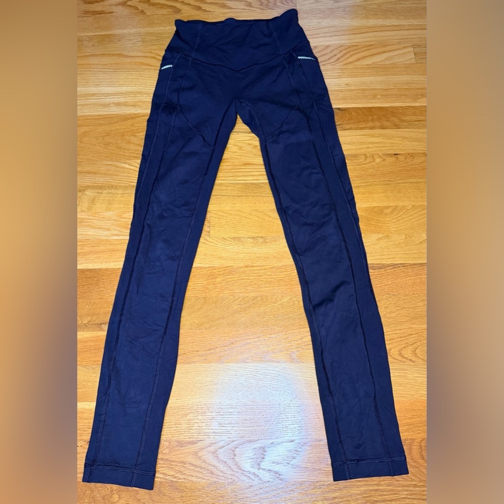 Lululemon Black High Rise Leggings Size 4 27” Inseam Athletic Yoga Pants